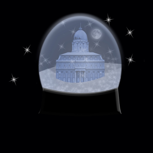 Creation of snow globe: Step 3